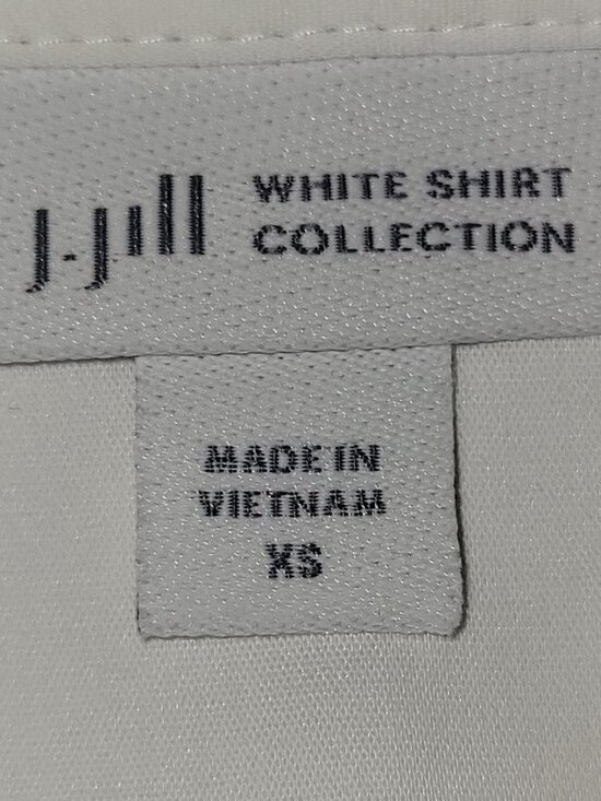 J. Jill White Button Up Blouse Jewel Crystal Buttons Dress Shirt Women's Size XS - Picture 12 of 15